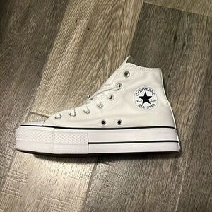 White platform converse size 8